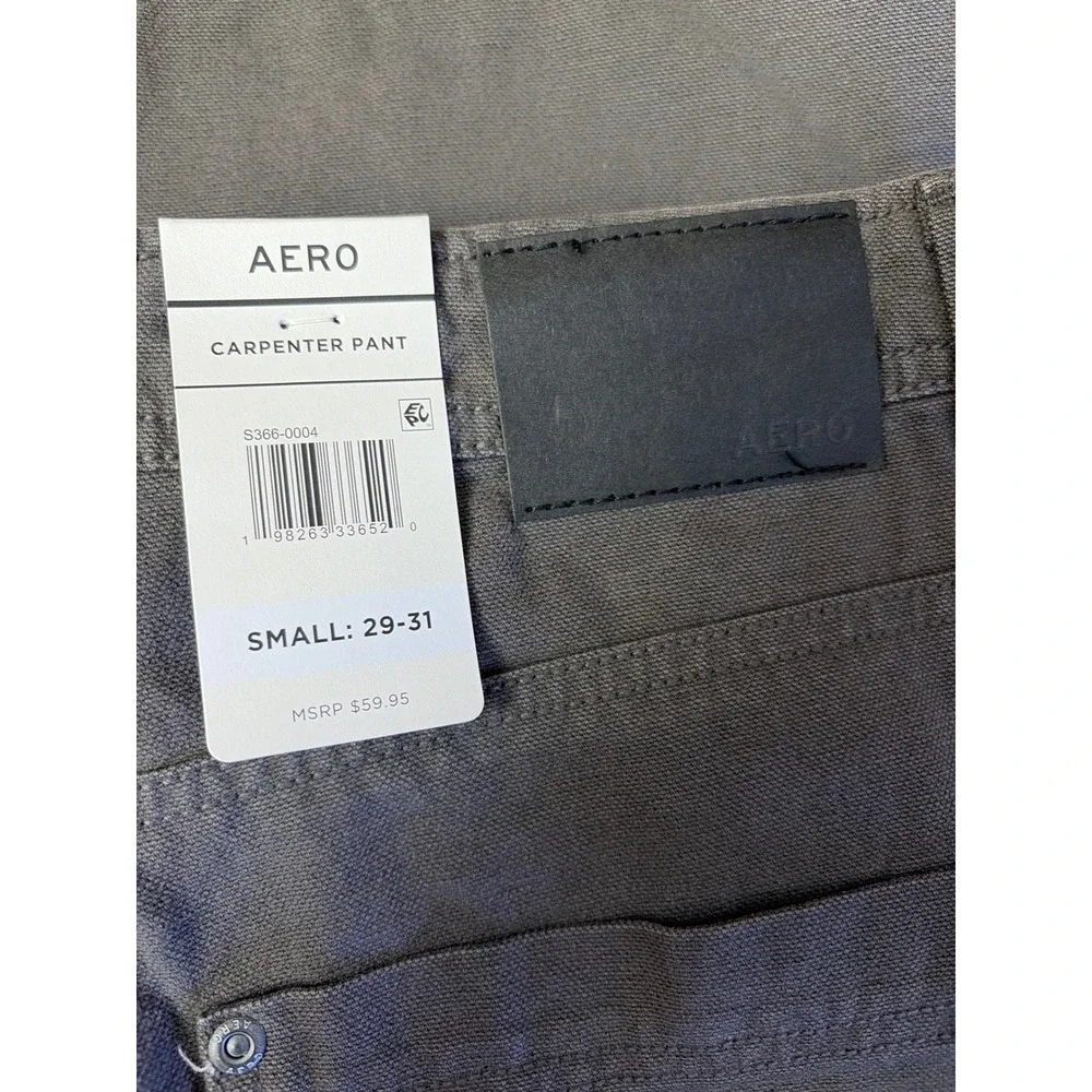 Aeropostale Carpenter Pant Mens Small (32x30) Charcoal Gray Utility Workwear NEW